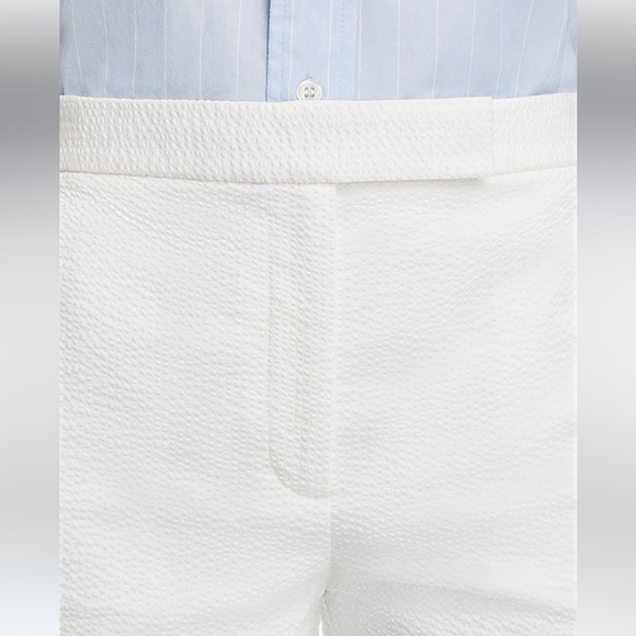 Theory Waist Tab White Seersucker Shorts size 0 xs - Picture 5 of 12